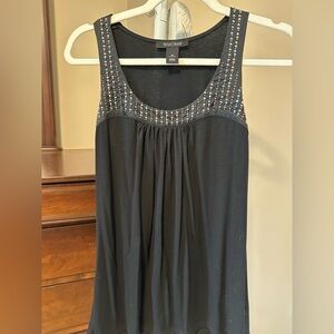 Black tank with sparkly gems